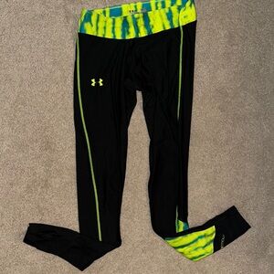 Under Armour Black and Neon Green Leggings